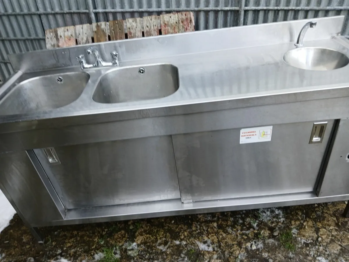 Staneless steel cabbinet sink unit complete - Image 1