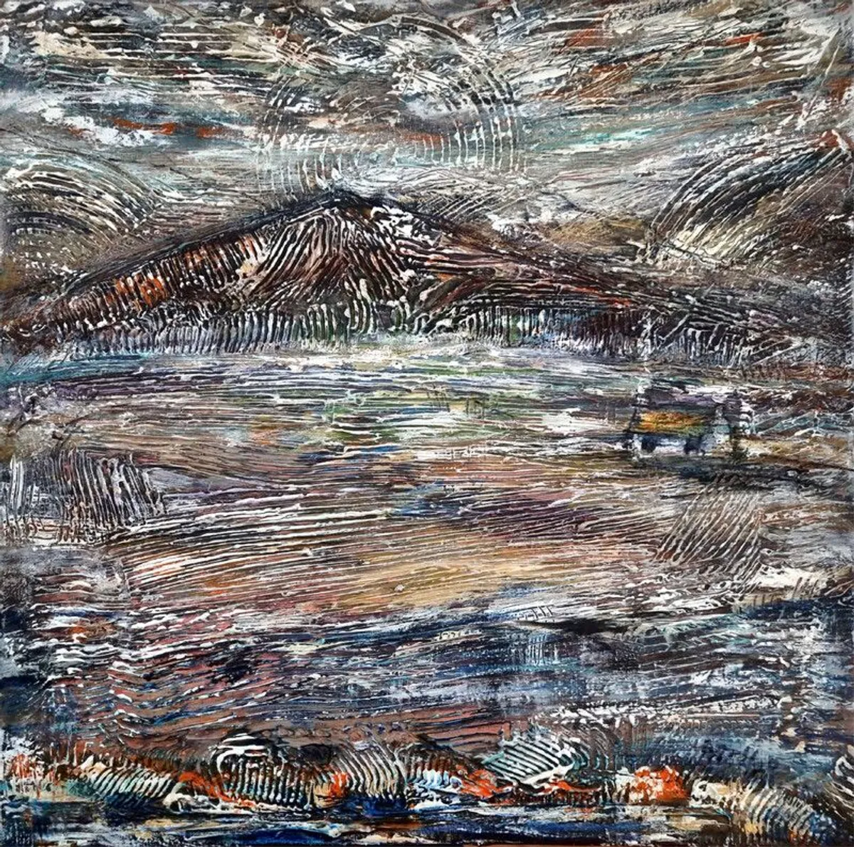 Croagh Patrick Storm, Textured Landscape of County Mayo - Image 1