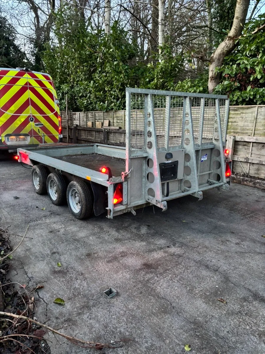12x6 Ifor Williams triple axle plant trailer - Image 1