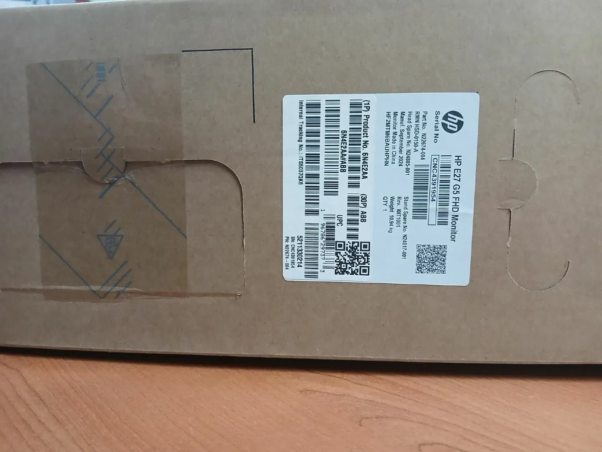 HP 27" Computer Screen. NEW. Sealed. Receipt. - Image 4