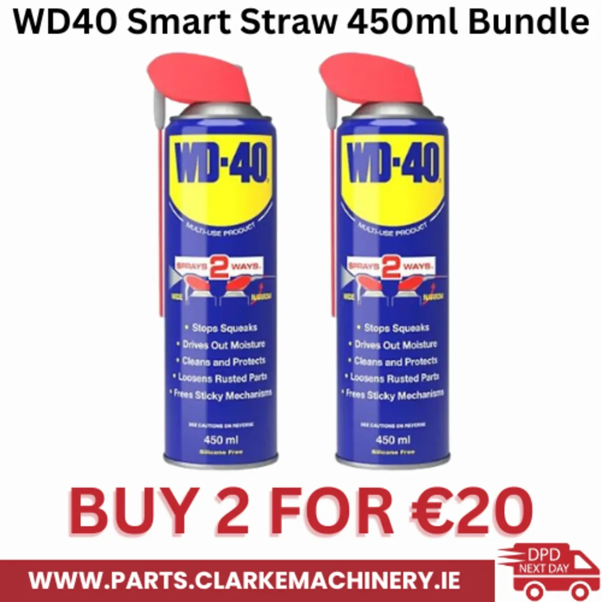 WD-40 Smart Straw 450ml Twin Pack Bundle