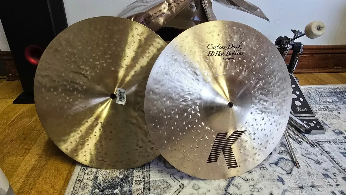 Zildjian 14" K-Custom Dark Hi Hats - Drum Cymbals - Image 4