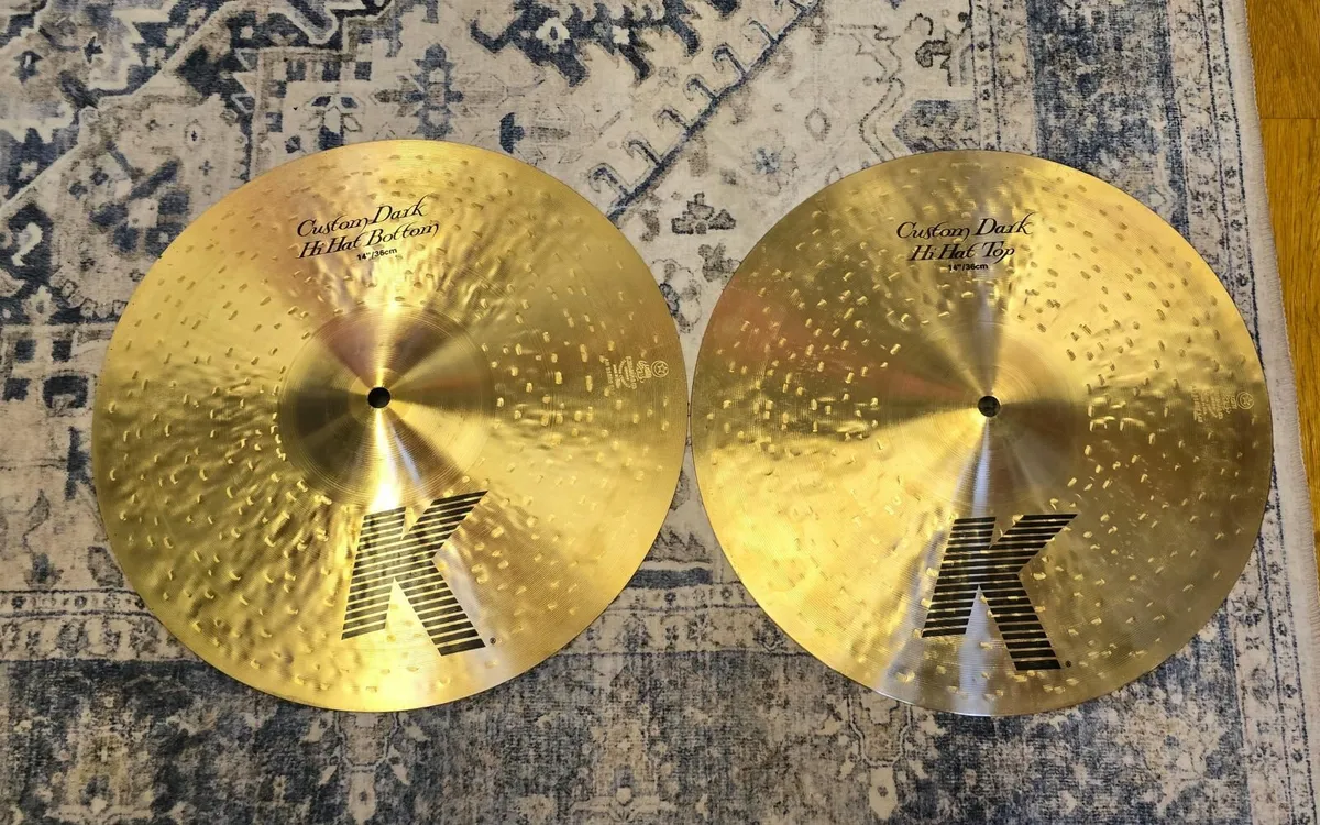 Zildjian 14" K-Custom Dark Hi Hats - Drum Cymbals - Image 1