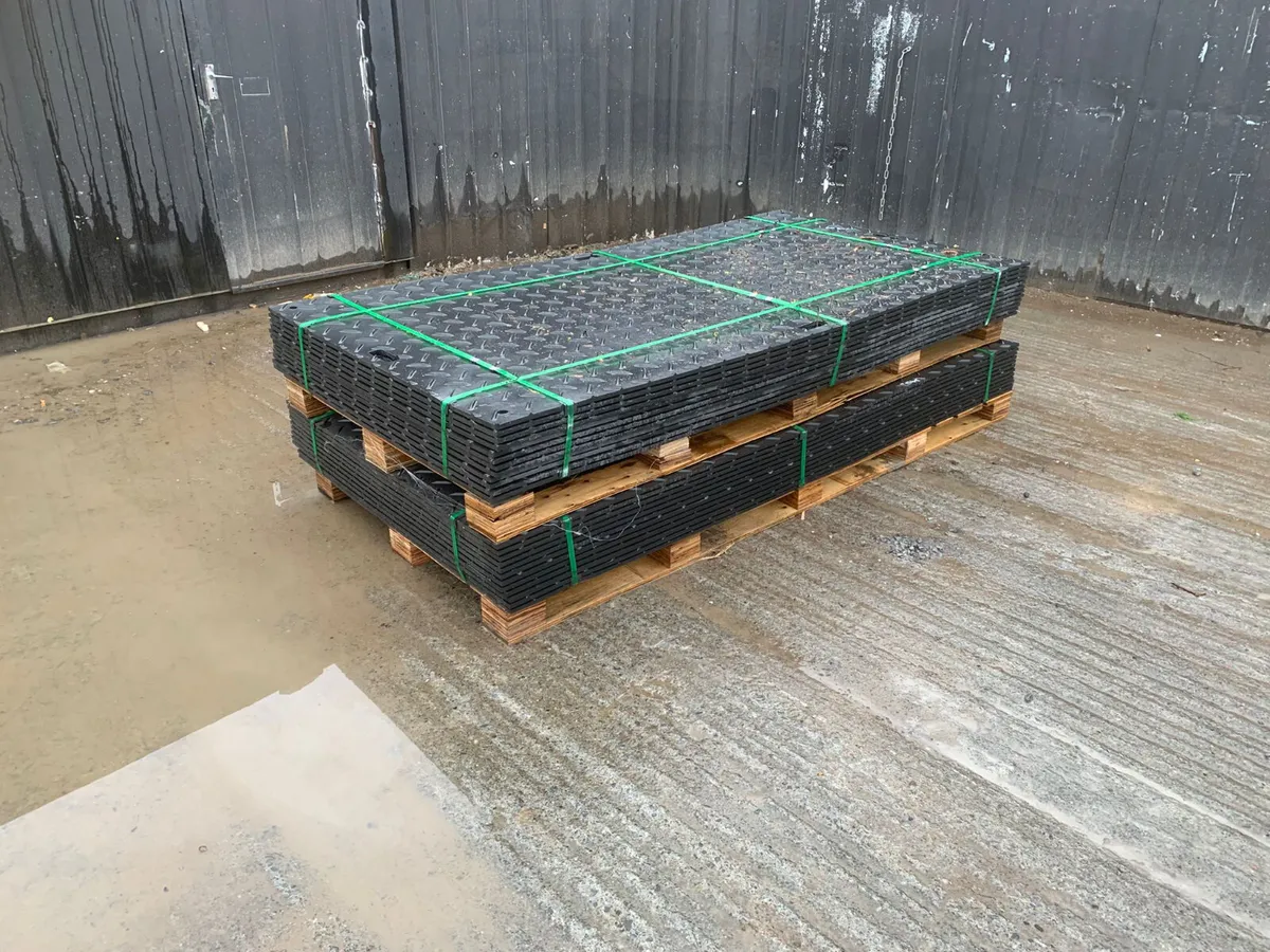 8ft x 4ft Heavy-Duty Rubber Road Mats - Image 1