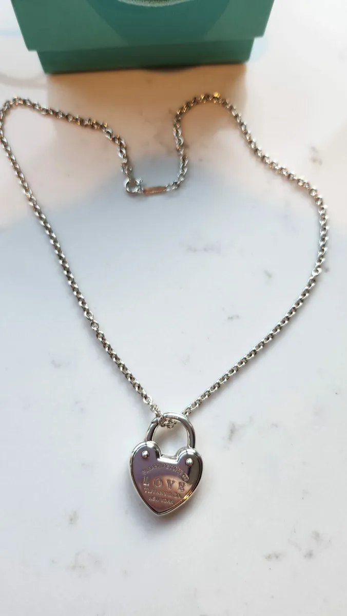 Tiffany & Co. RTT Padlock Silver Necklace - Image 3