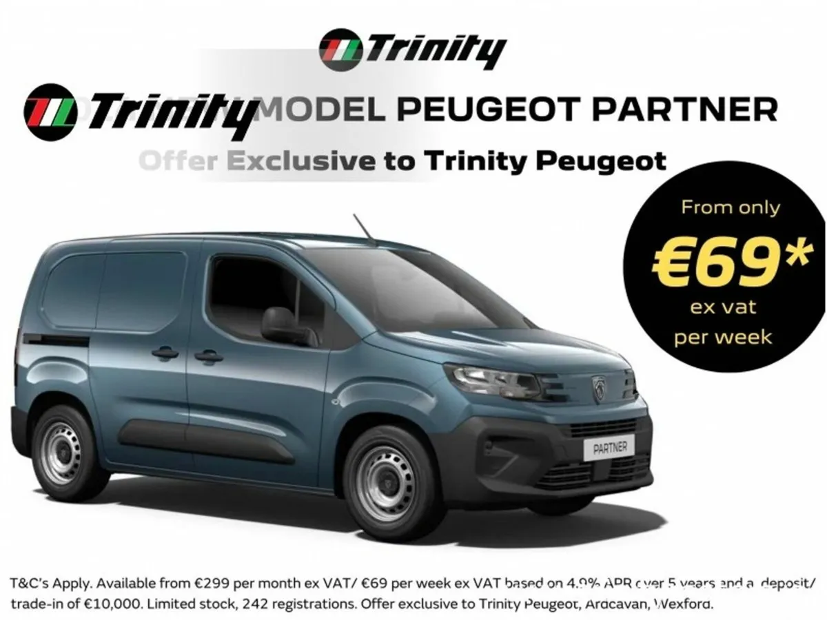 Peugeot Partner FROM €69 EX VAT PER WEEK!  **Limit - Image 1