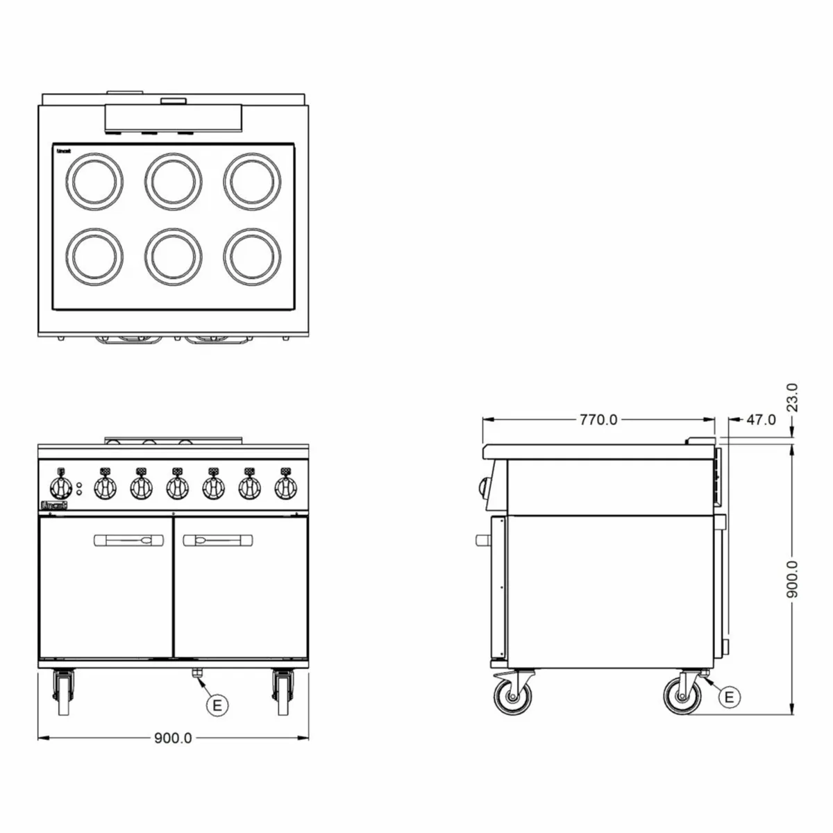 Phoenix 6-Zone Induction Oven Range PHER01 - Image 2