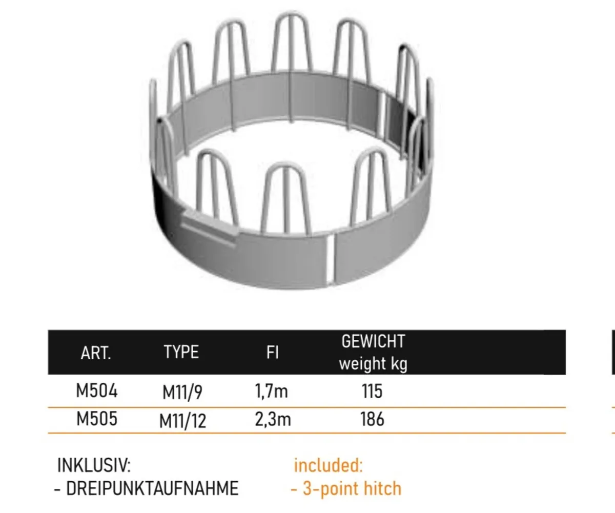 Round feeders fully galvanised