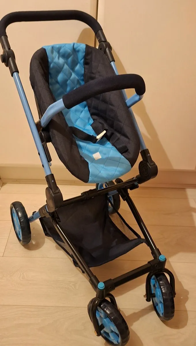 Doll stroller/pram, carry seat & carry cot 3 in 1 - Image 4