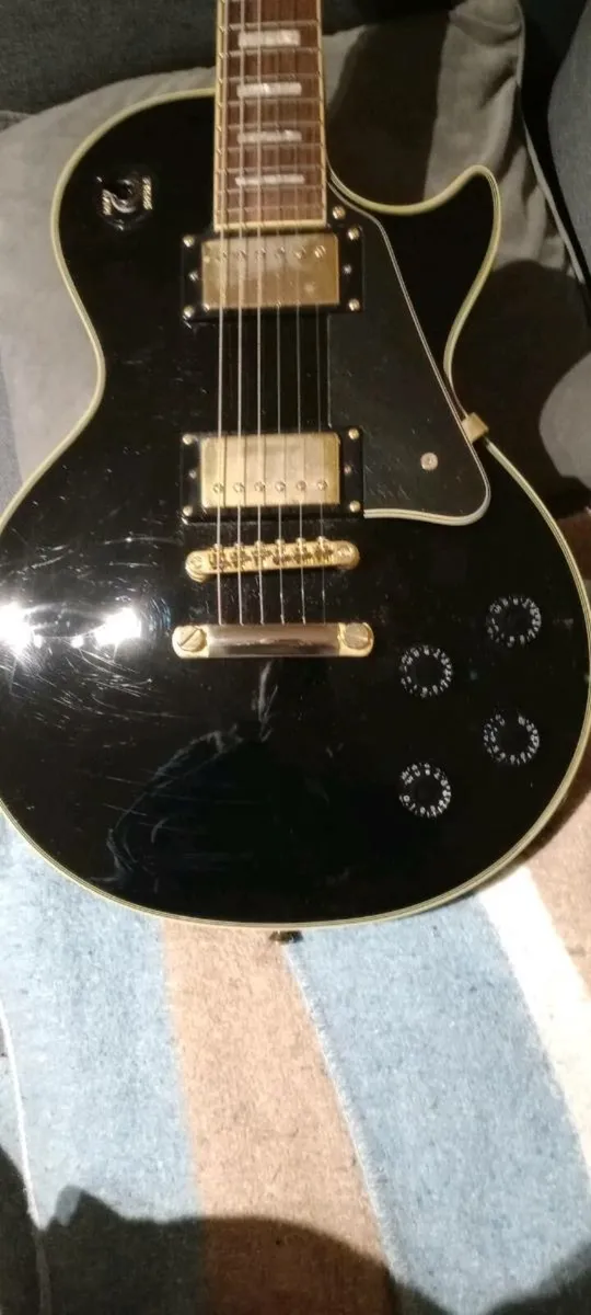 Epiphone Les Paul custom guitar black beauty - Image 1