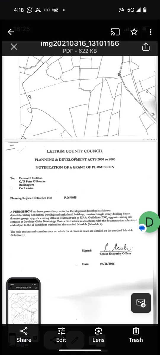 Site Leitrim,, Doolargy Glebe, , previous planning - Image 3