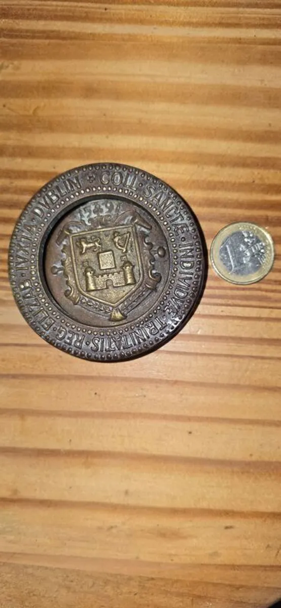 Rare C.1884 Victorian Era Trinity College Dublin Bronze Doorknocker - Image 1