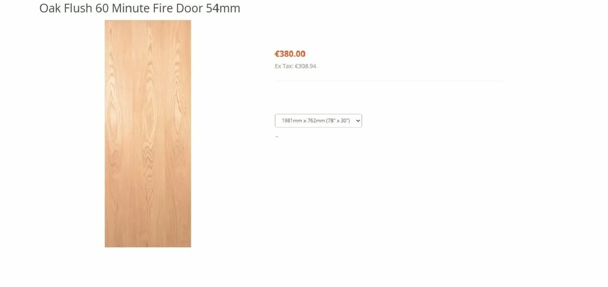 4 Deanta Oak Fire Doors....2'6" X 6'8"