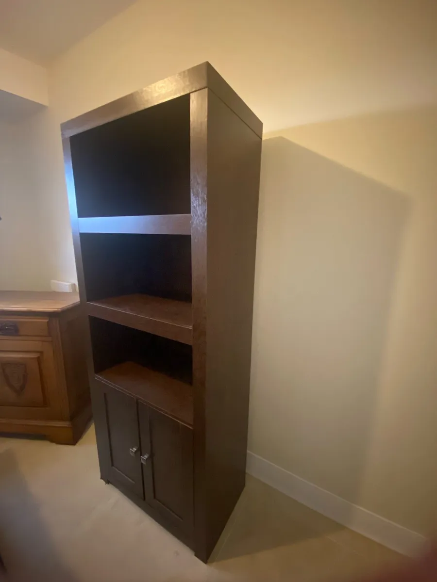 Contemporary dark wood bookcase - Image 2