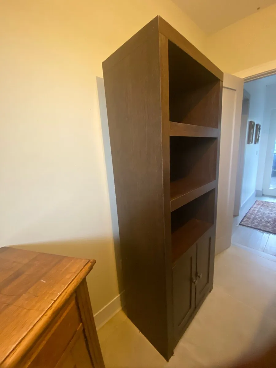 Contemporary dark wood bookcase - Image 3