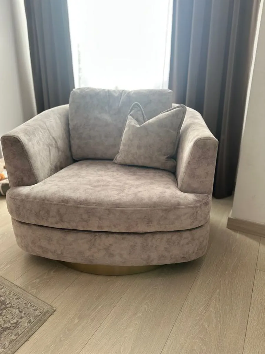 Zola sofa and swivel chair - Image 1