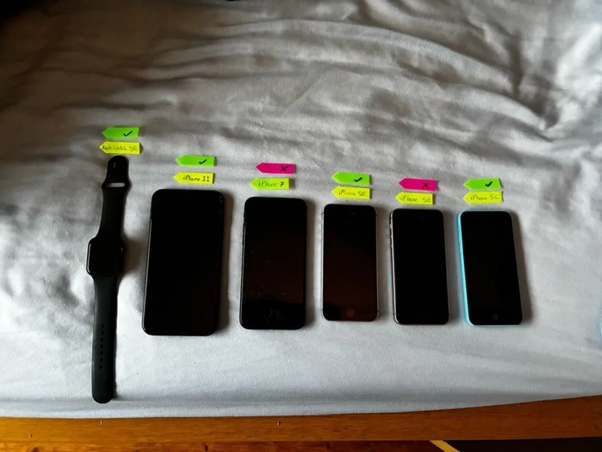 5 iPhones (11-5C) and an Apple Watch SE - Image 2