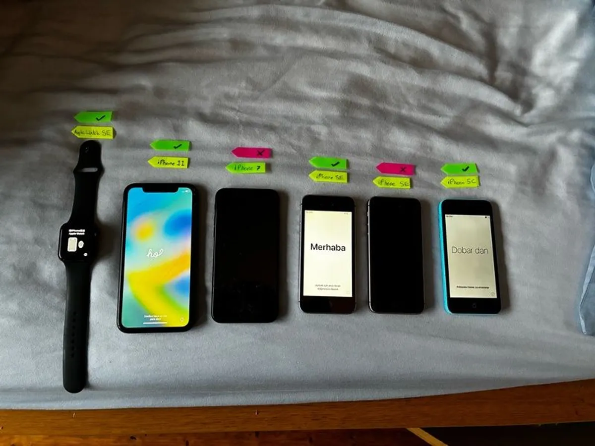 5 iPhones (11-5C) and an Apple Watch SE - Image 3