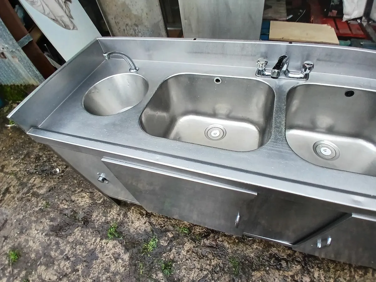 Stainless steel cabbinet sink unit complete - Image 2