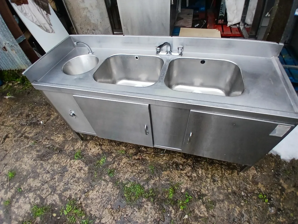 Stainless steel cabbinet sink unit complete - Image 4