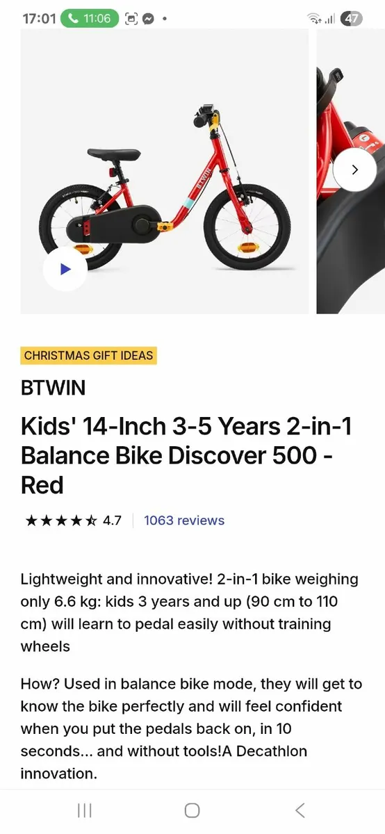 Childs bicycle learn to ride for 3-5 year old - Image 2