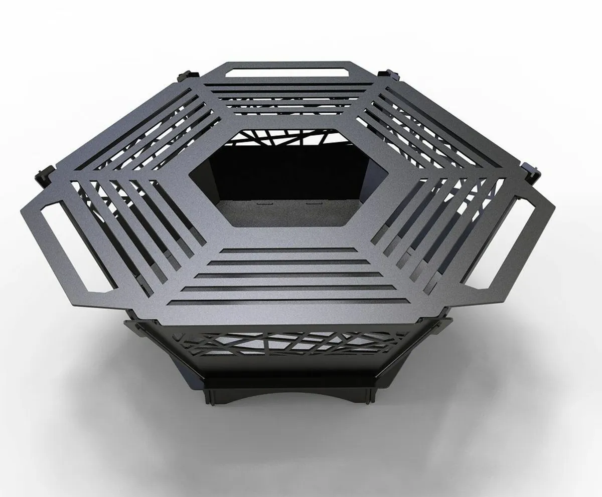 Fire Pit-Grill, Barbecu Collapsible with ornament - Image 1