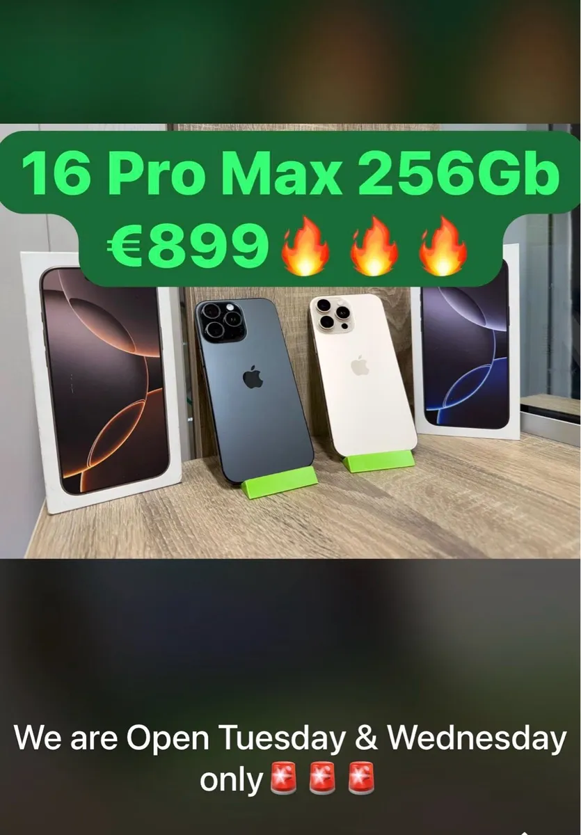 16 Pro Max 256Gb Fully Boxed! Unlocked! E.U. - Image 1