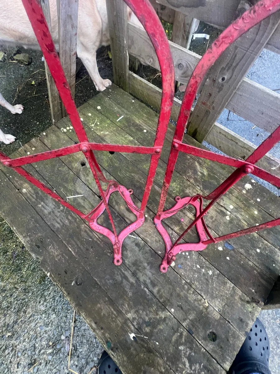 Vintage cast iron saddle racks - Image 1