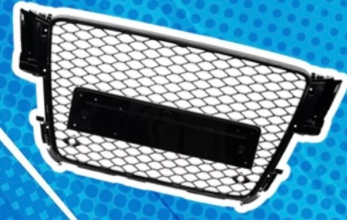 Upgrade honeycomb gloss black grills Audi