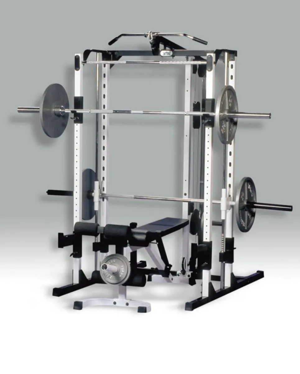 Yukon Caribou III Professional Home Gym: smith machine, Olympic bars, 200lb stack, lat system, pec dec, etc - Image 1
