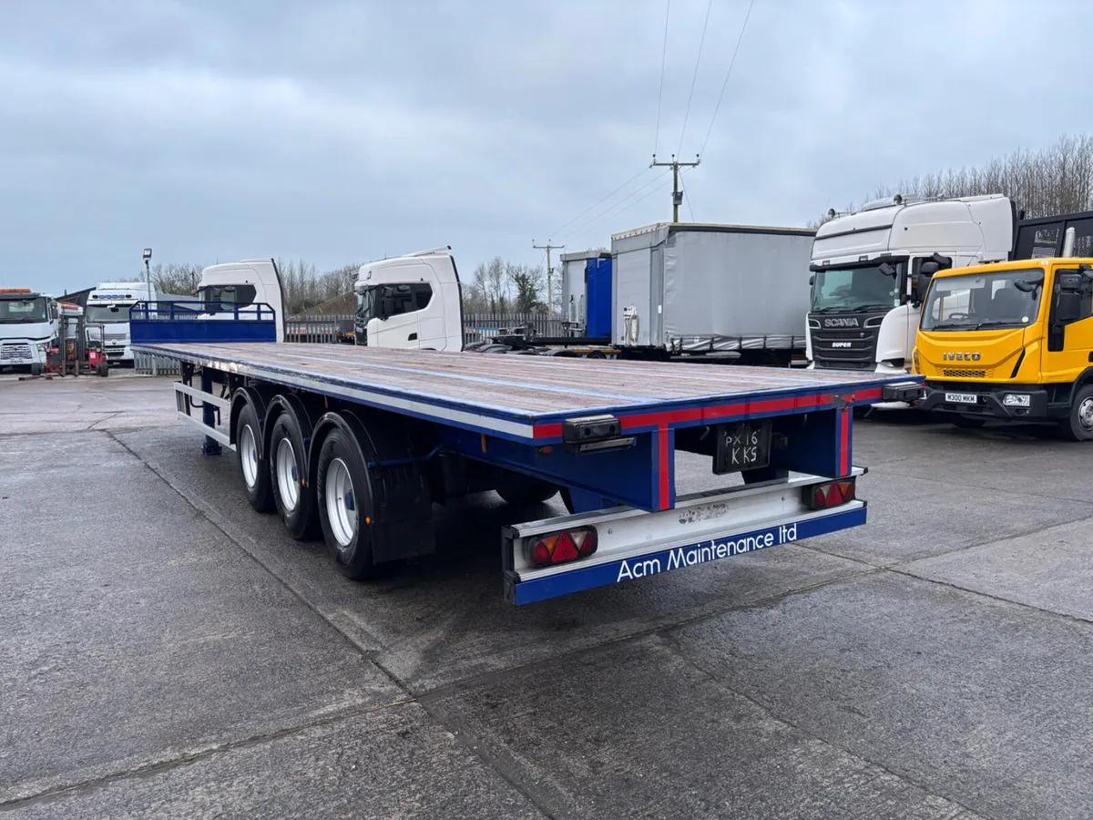 2014 Montracon 13.6 Flat trailer BPW drum tested - Image 2