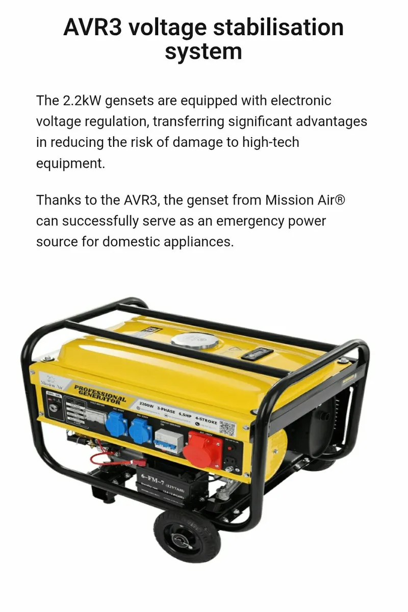 2.2KW generator/ 3-phase/ 4-stroke/ 6.5hp/ petrol - Image 2