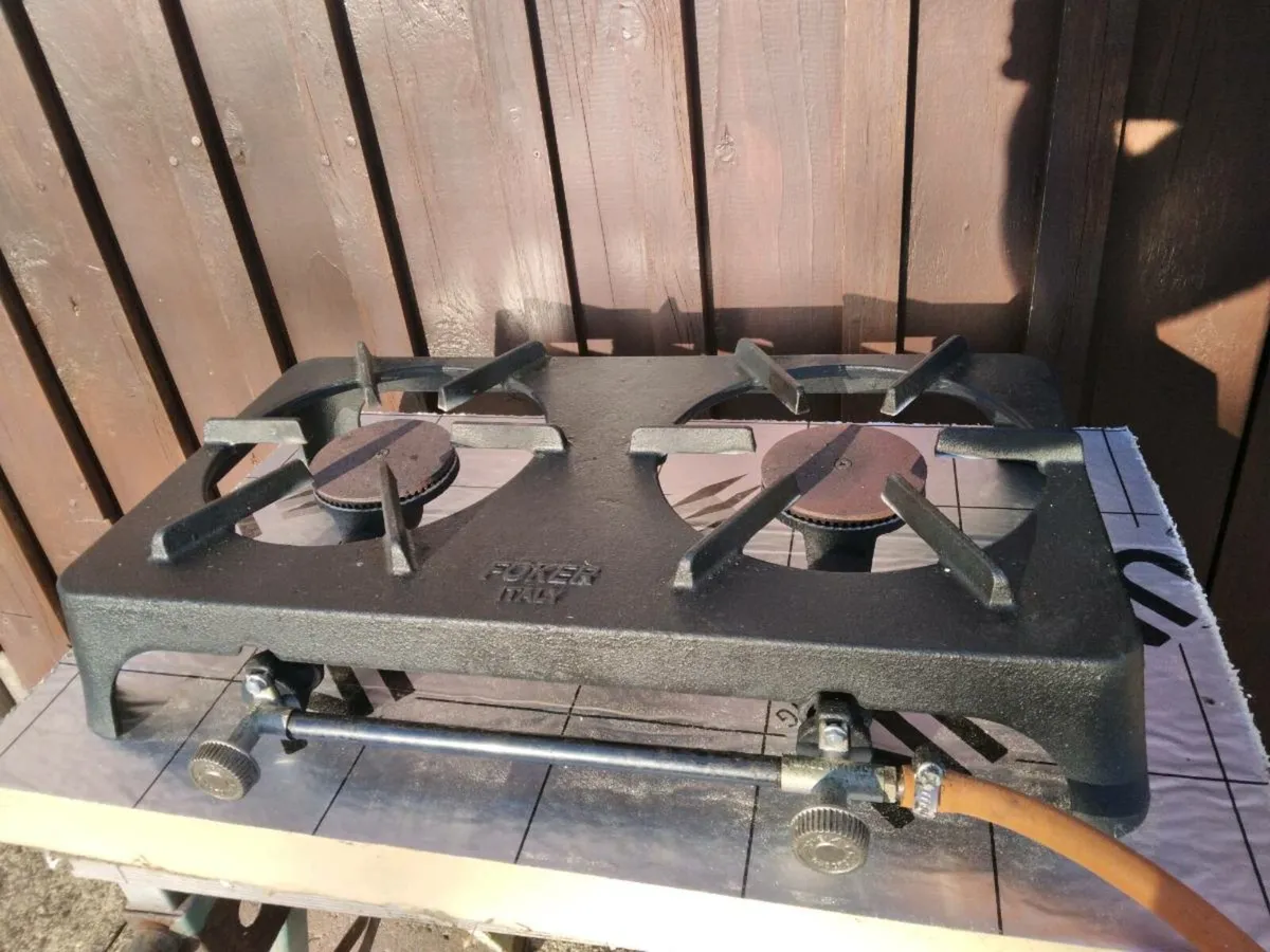 Foker Cast Iron Double Gas Burner - Image 2