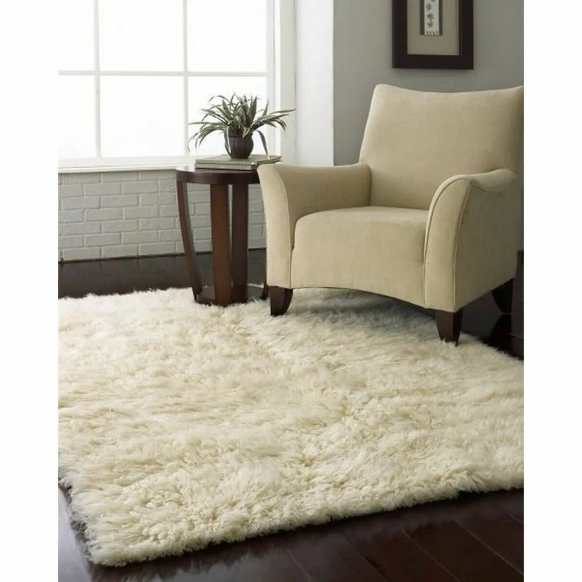 Premium Shaggy Flokati Greek Rugs Ivory colour - - Image 2