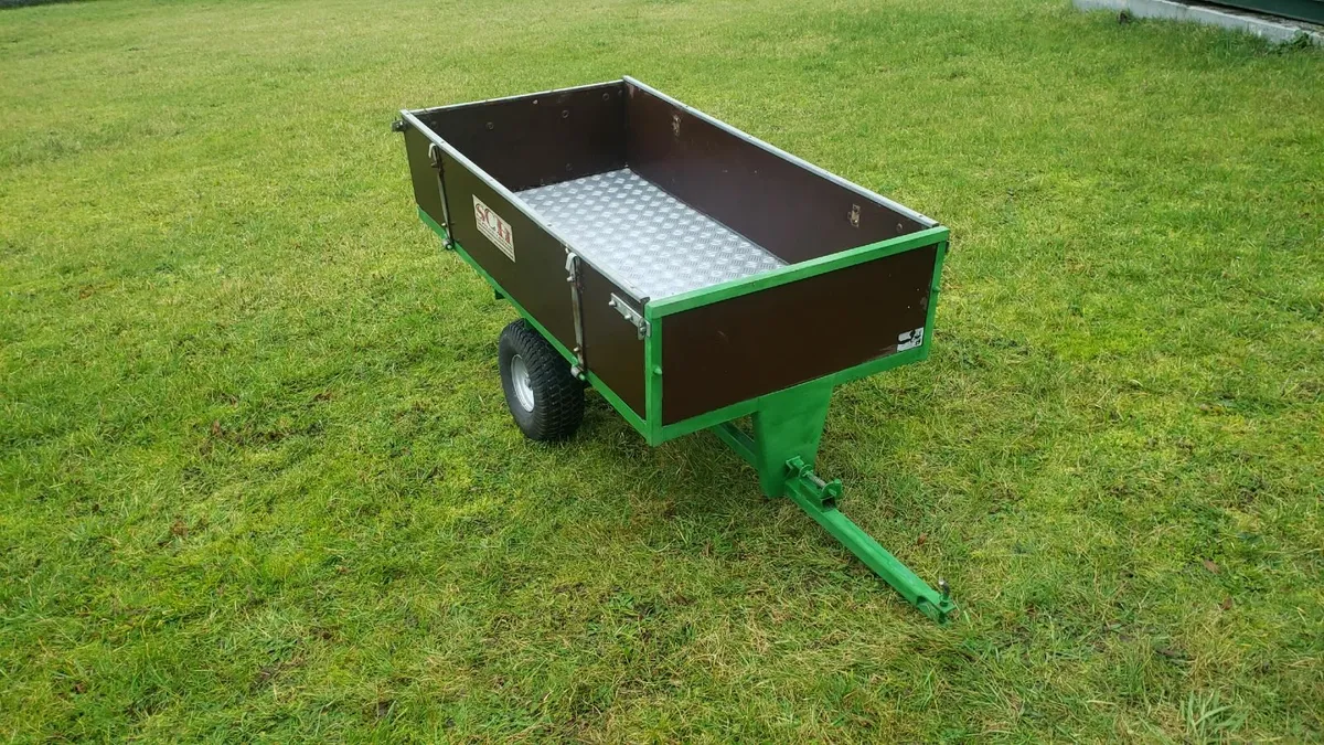 sch garden quad tipping trailer heavy duty 500kgs - Image 1