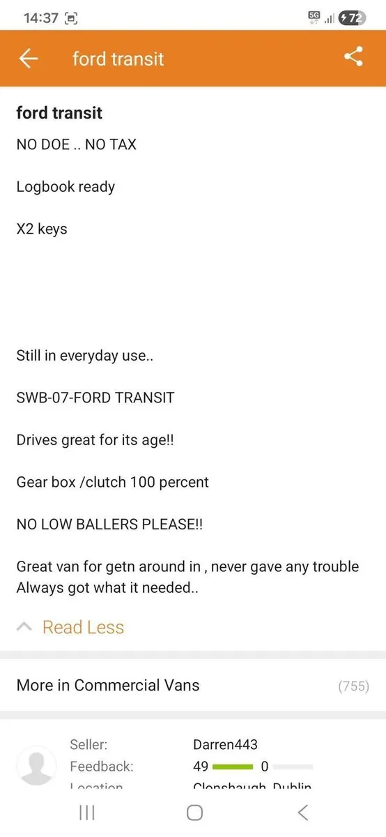 Ford transit 2007 swb - Image 4