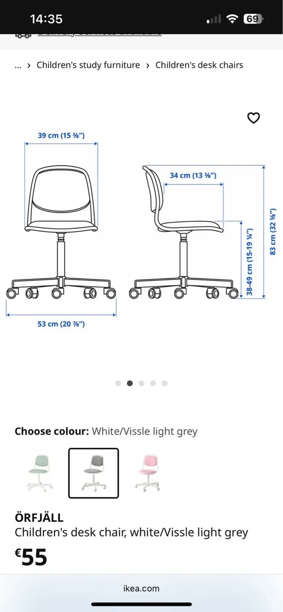 Kids IKEA desk chairs x2 - Image 3