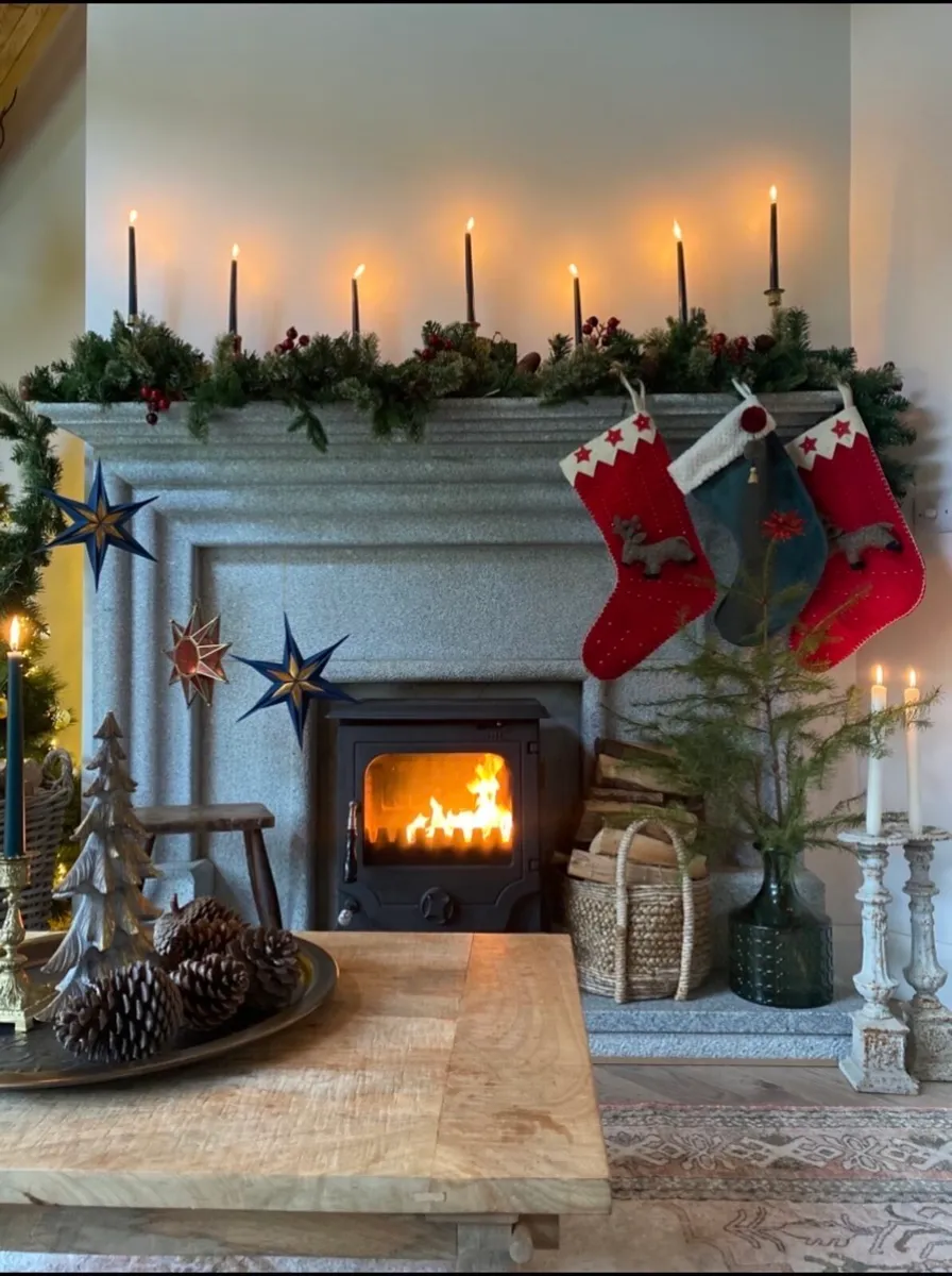 Wicklow Granite Fireplace & Stove - Image 1