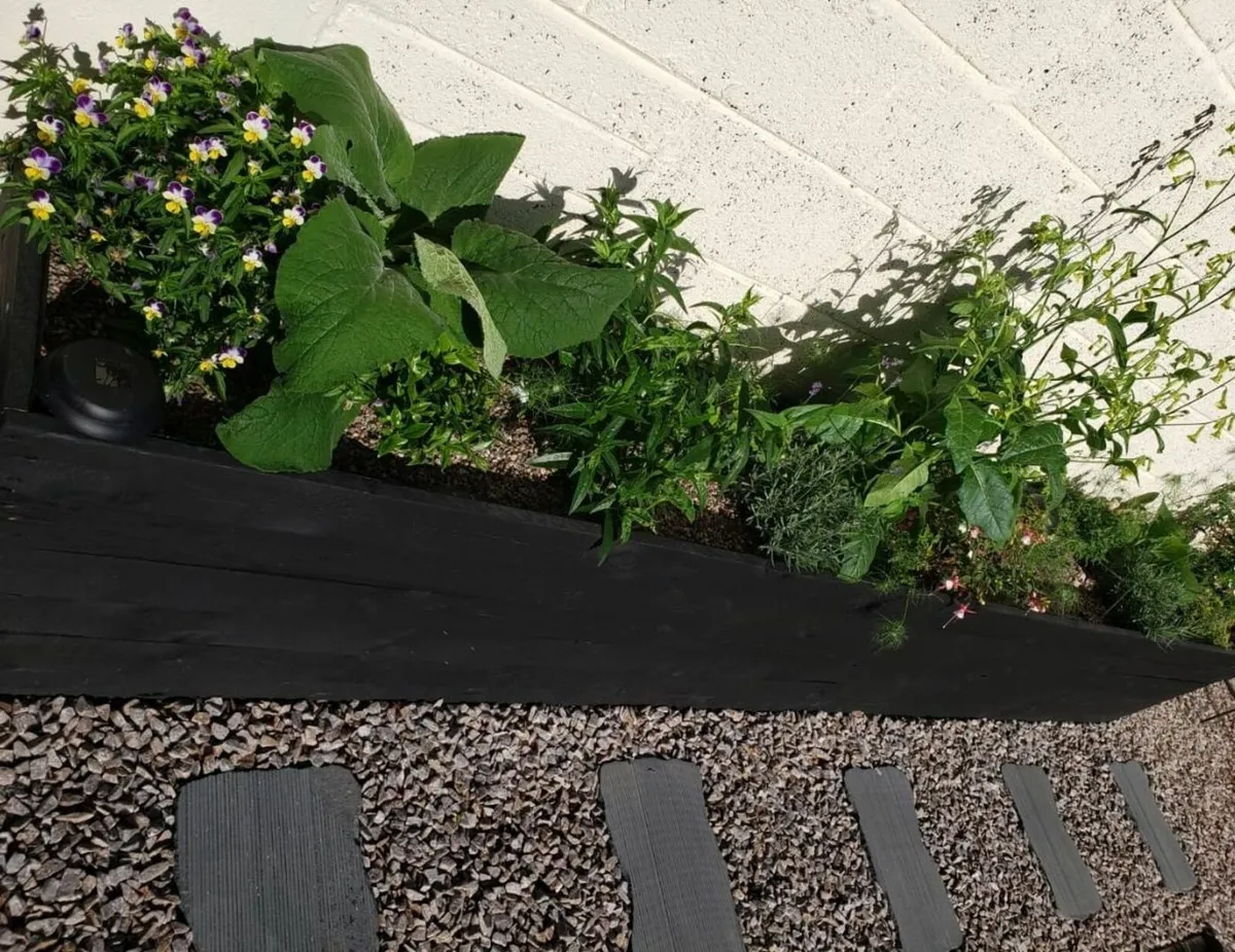 Long Outdoor Wooden Planter 3.5m - Image 3