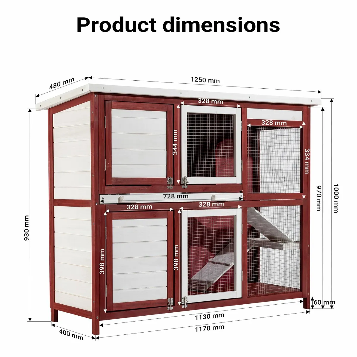 Rabbit Hutch Barn Two Level Free Delivery - Image 2