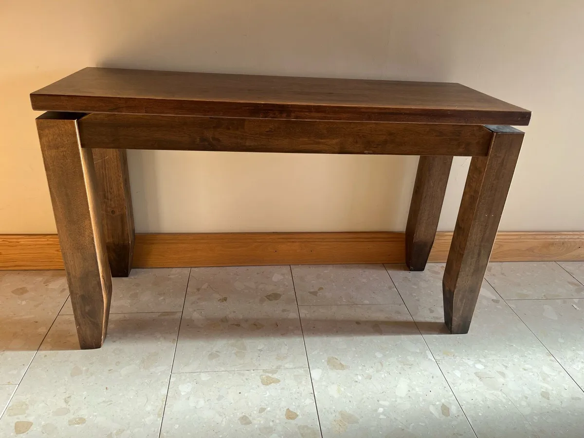 Dark oak console table. - Image 1