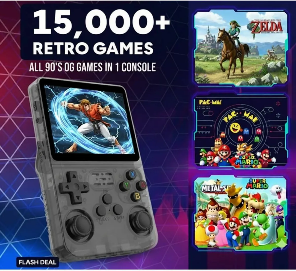 Handheld Retro Gaming Console – PS1 / N64 / PSP - Image 1