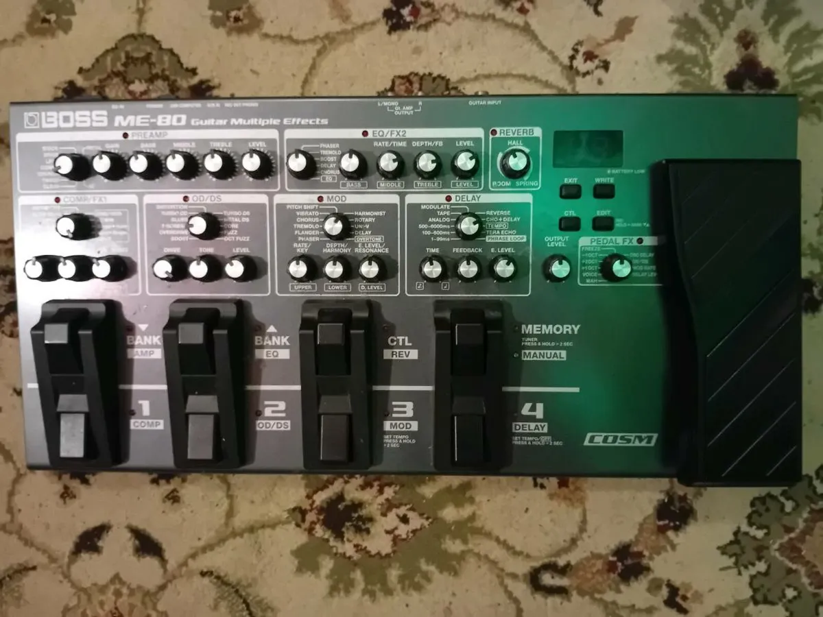 Boss ME 80 guitar effects processor.
