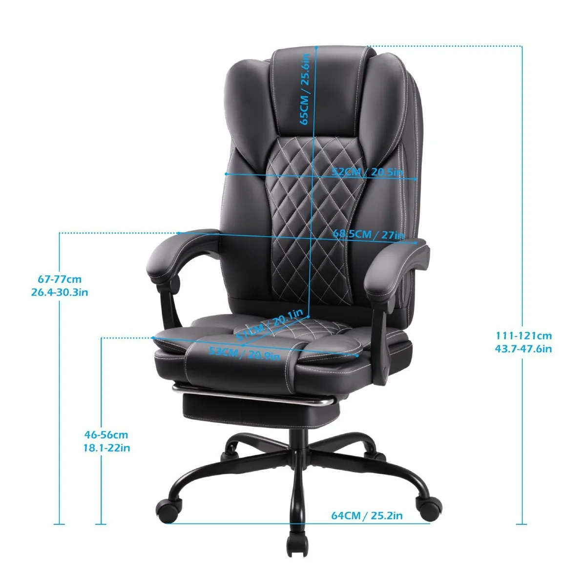 .Large high-back ergonomic office swivel chair - Image 3