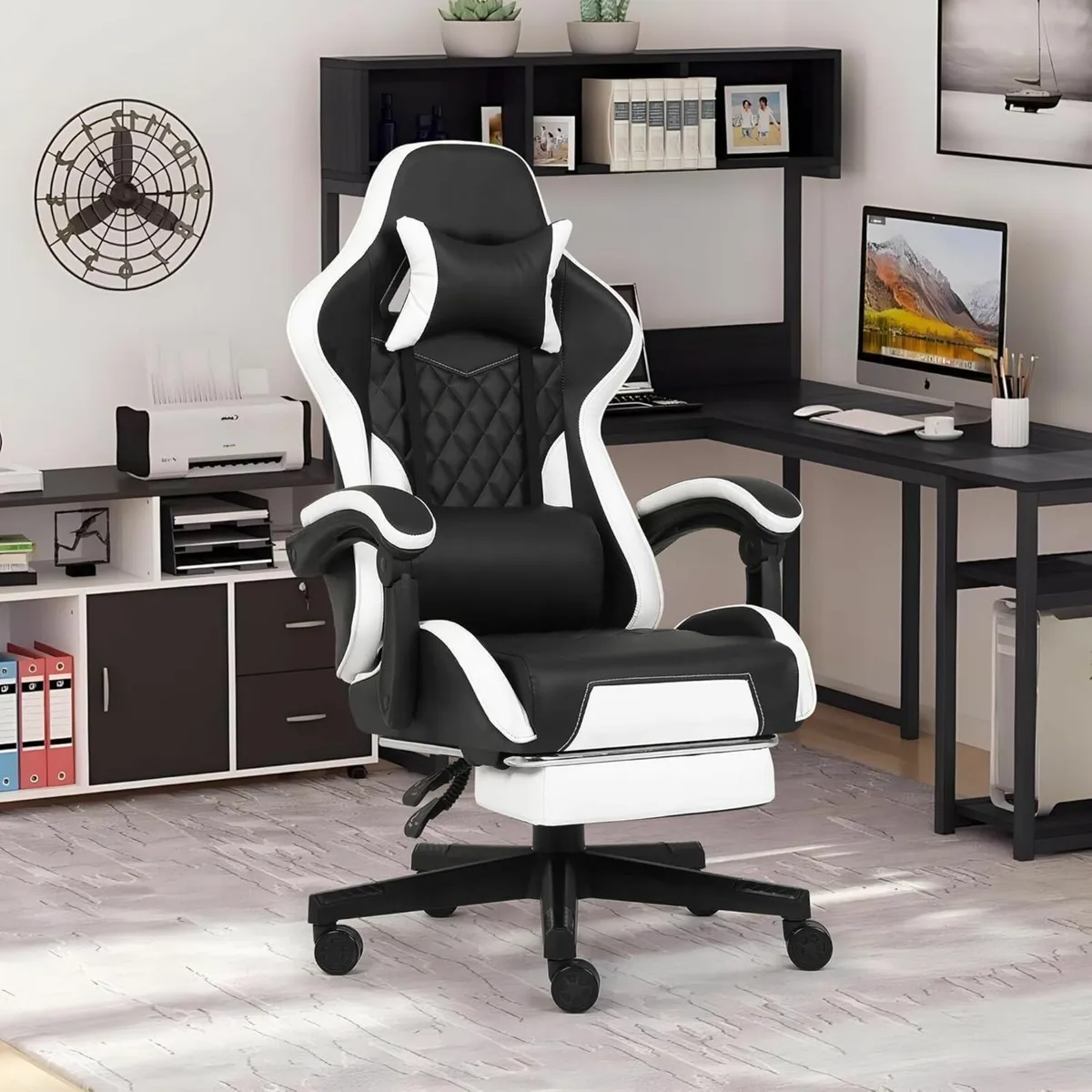 Gaming Chair Computer Office with Footrest - Image 2