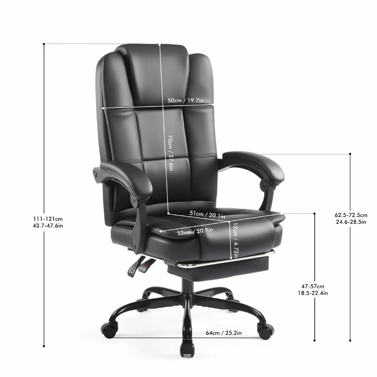 .High-back ergonomic office swivel chair executive - Image 3