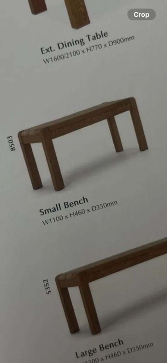 Brand new Oak extendable dining table and bench - Image 3