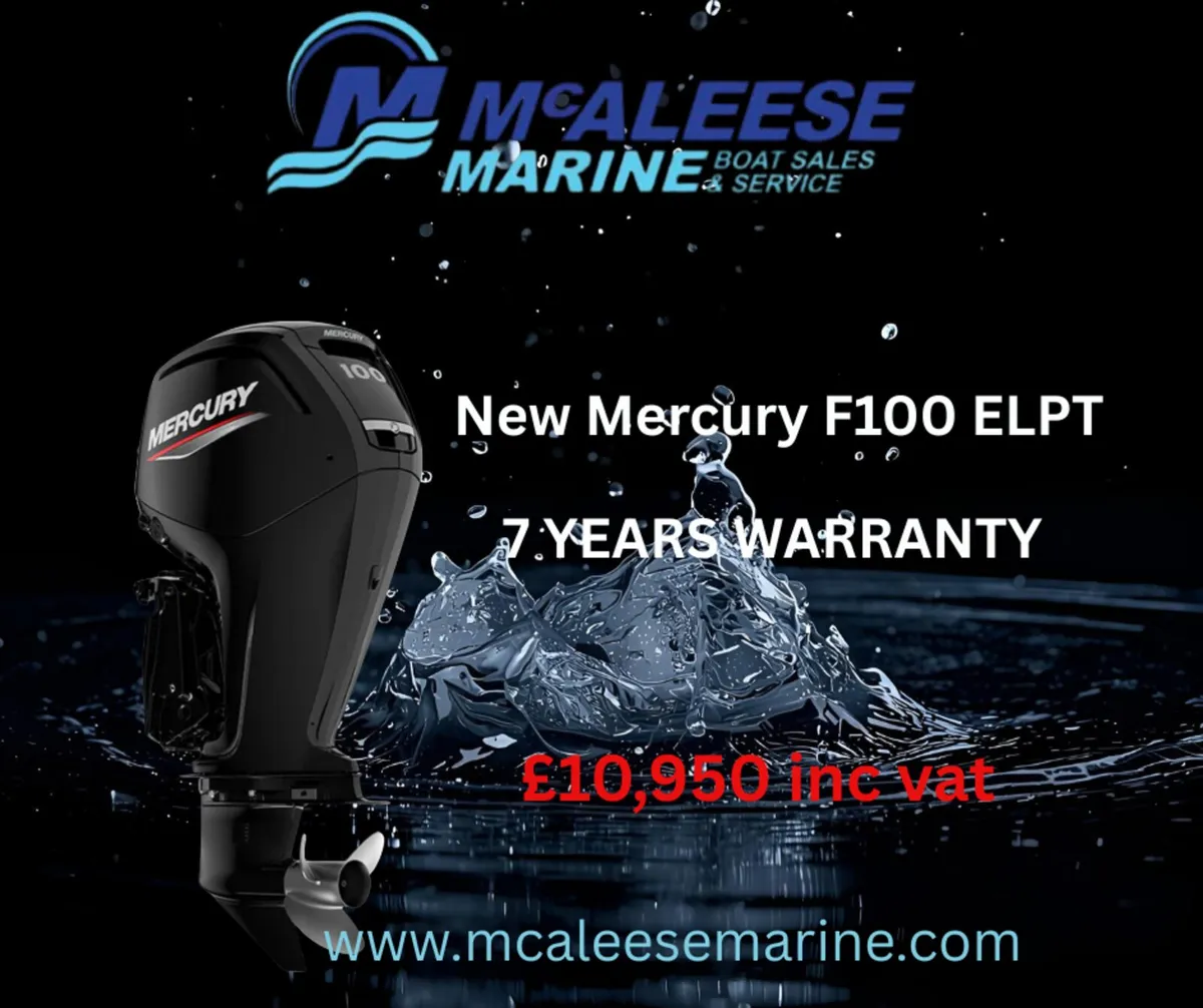 New Mercury F100 ELPT Outboard Engine - Image 1