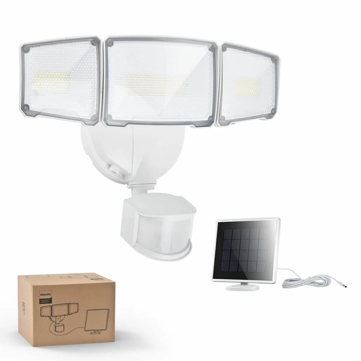 3600LM Solar Security Lights w/PIR Motion Sensor - Image 1