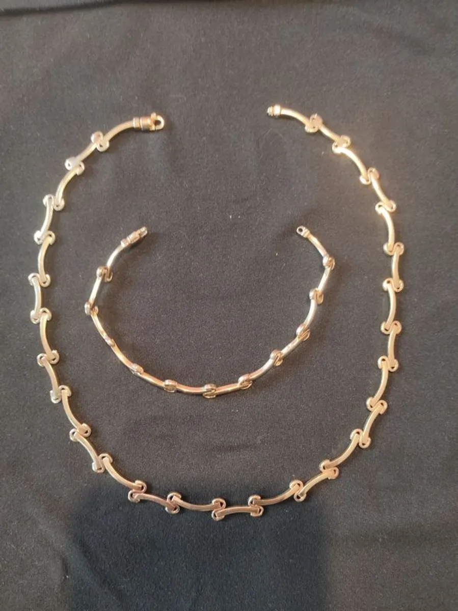 14k Gold Necklace bracelet set Jewellery - Image 3